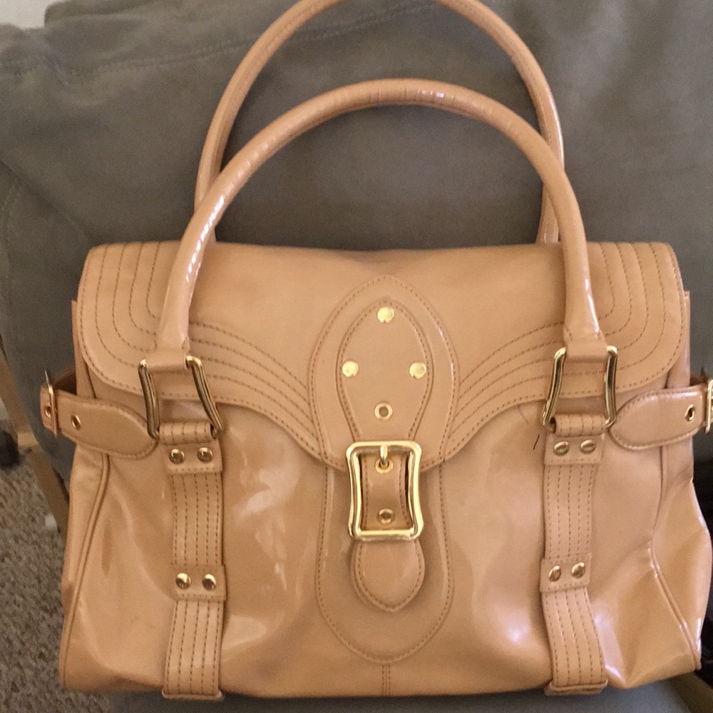 MAXX NY tan leather handbag. Very sophisticated!